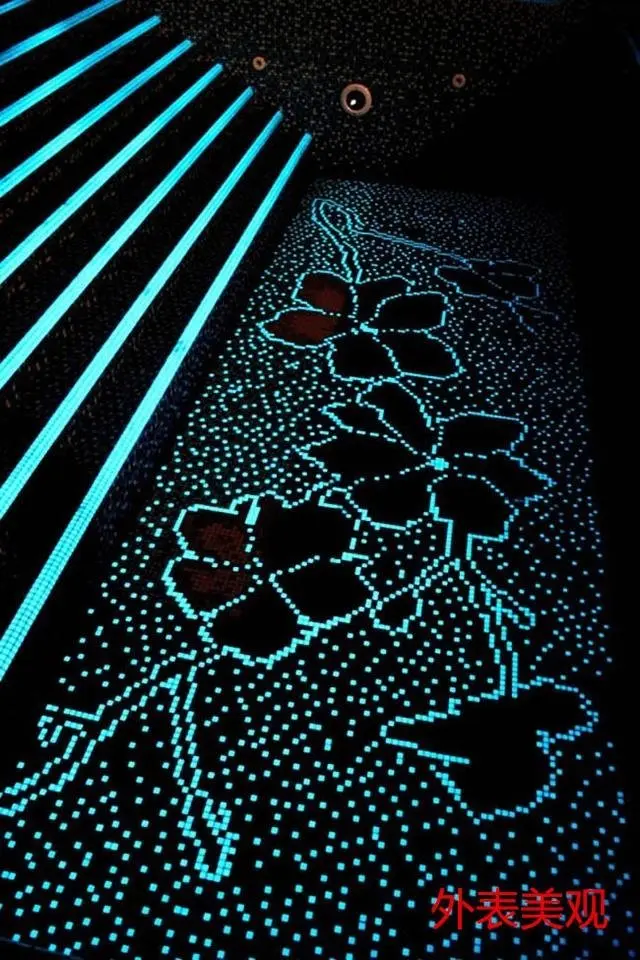 院子地面铺满发光石子一到晚上持续8小时发光不开灯照样亮堂