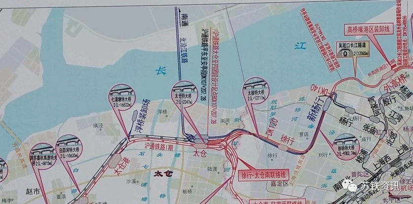 北沿江拟与沪通铁路在宝山设新杨行站！经过太仓…