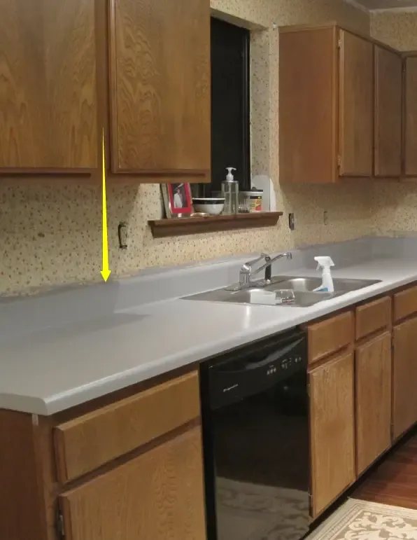 厨房台面挡水条一步到位不用再打胶填缝效果漂亮清洁更方便了