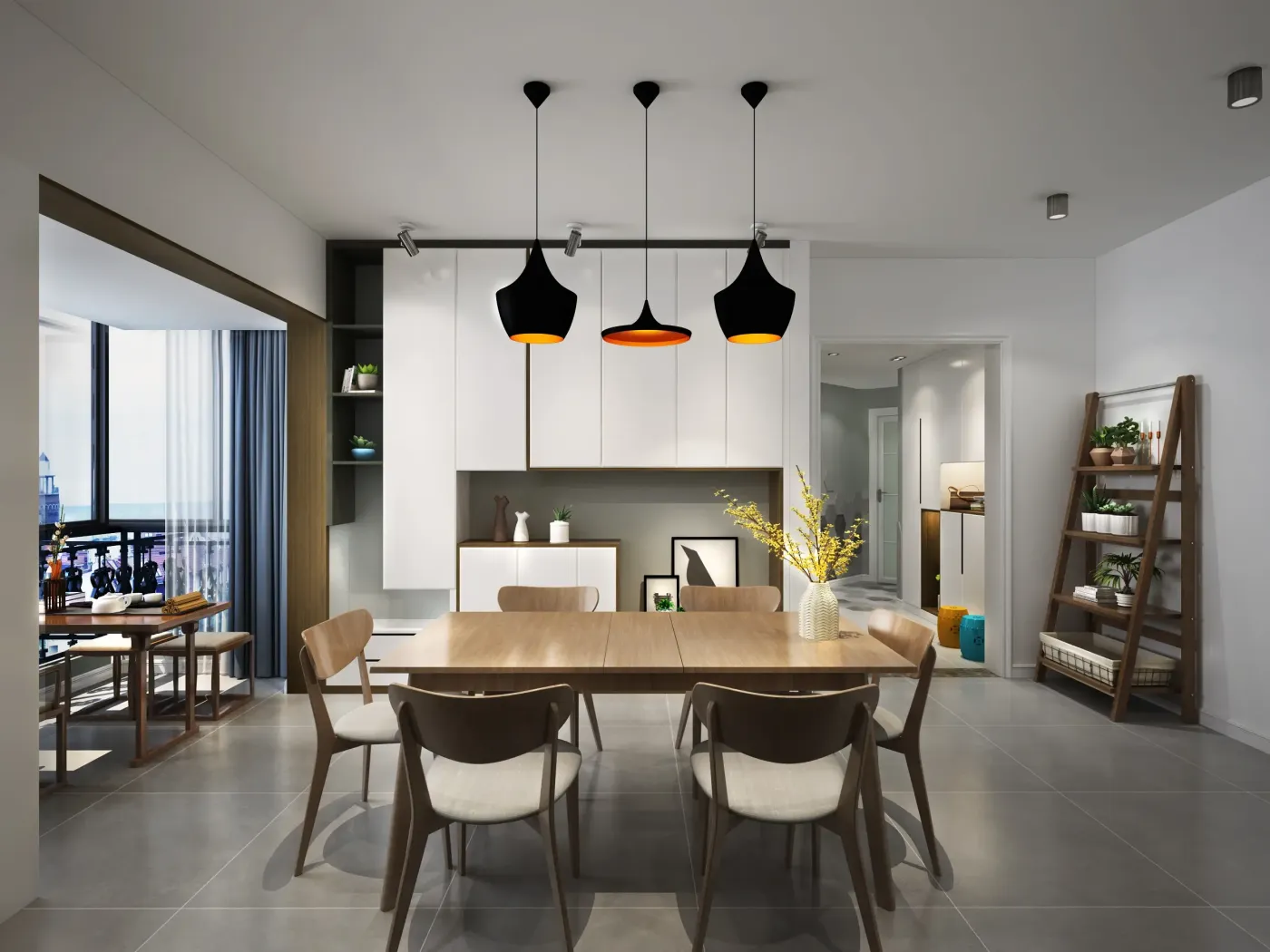 139平方4房3卫户型北欧原木高级灰装修设计又酷又好看