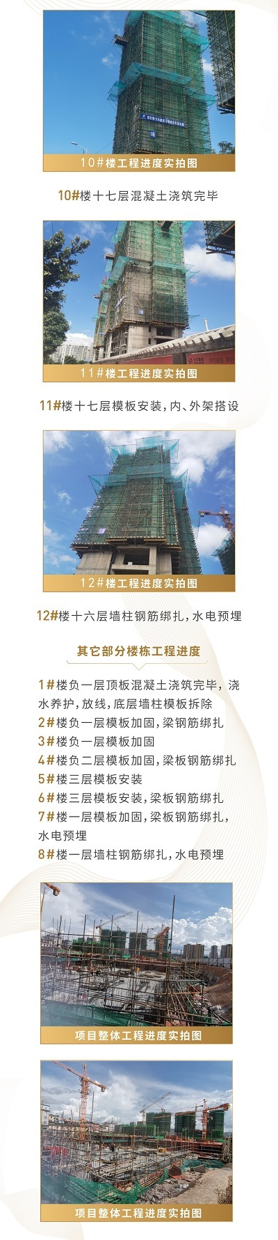 大华·锦绣华城8月工程进度播报，首开区18层主题结构已经完成!
