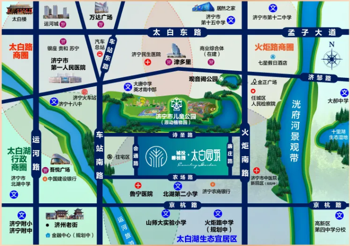 济宁小北湖地图图片