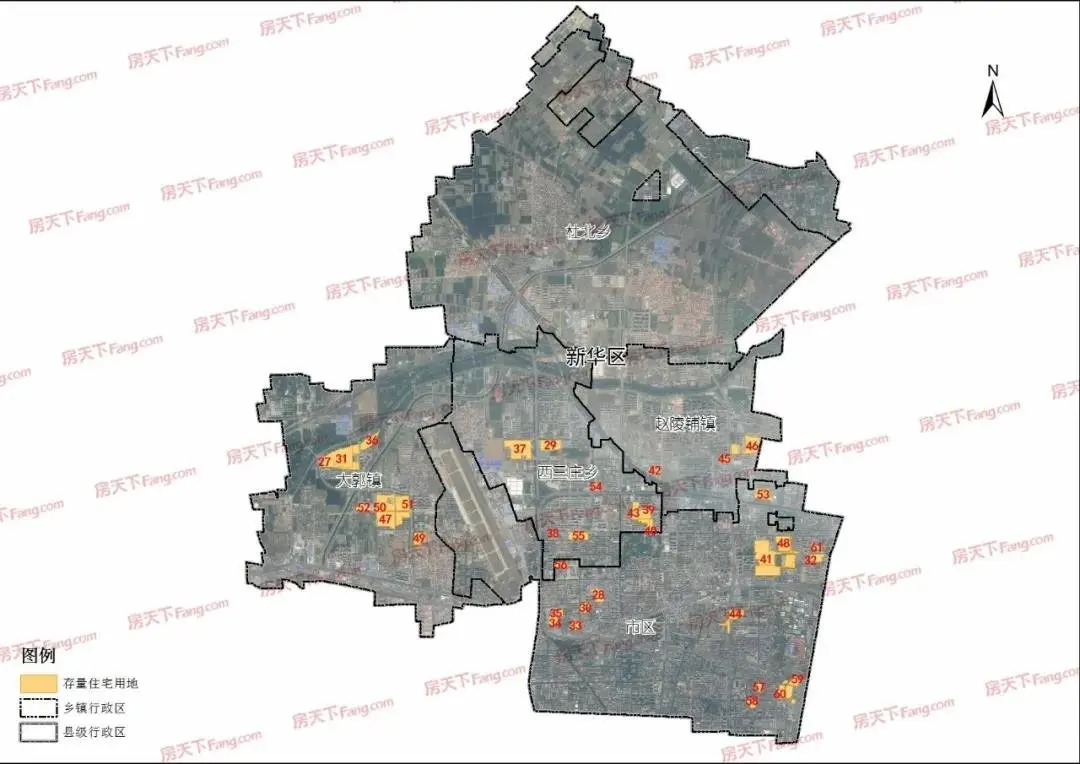 新華區存量住宅用地項目分佈圖裕華區存量住宅用地項目分佈圖高新區