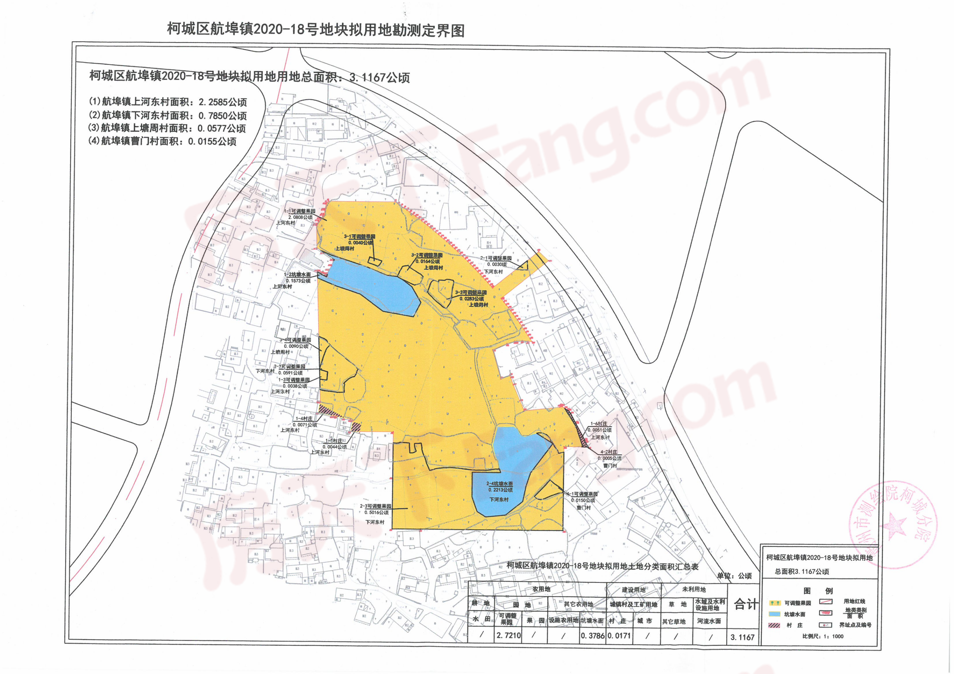 衢州市柯城区发布土地征收补偿公告，共建设20个项目