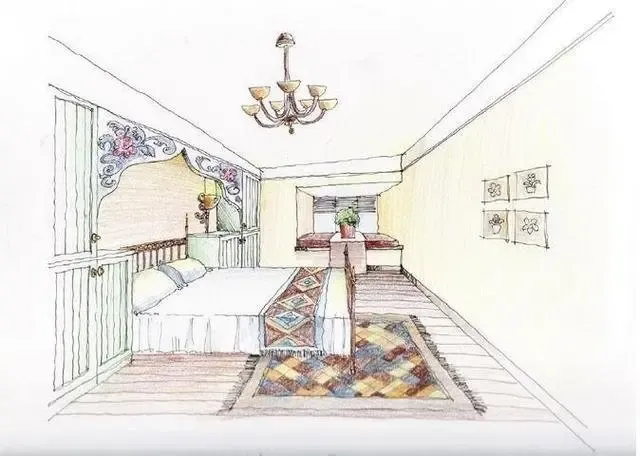 155㎡美式乡村婚房完工,媳妇亲自手绘设计,前后对比太美了