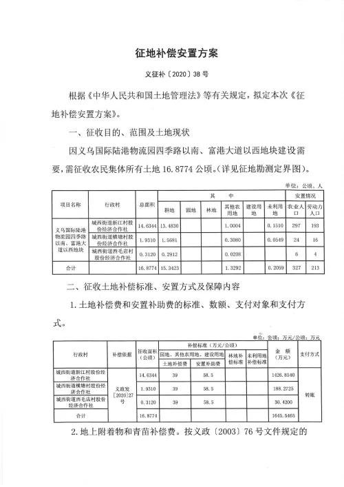 新一波征地补偿安置方案公示！涉及9个镇街30余个村