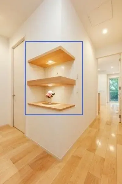 阳转角这点面积我家一定不浪费掉,掏4层壁龛收纳,都说佩服我