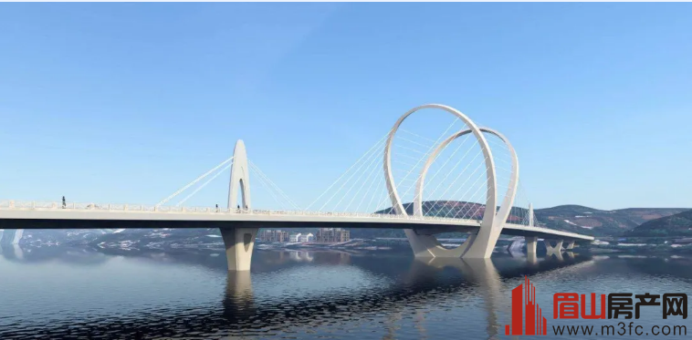 彭山区岷江大桥建成后的样子，太漂亮了
