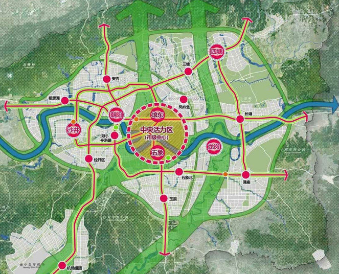 南宁城市副中心规划图
