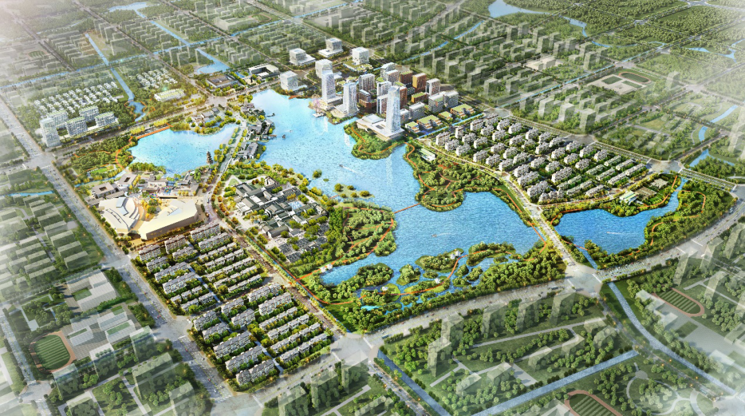 舒城杭埠产业新城在建立之初就以全球视野,超前规划打造了新滨湖中央