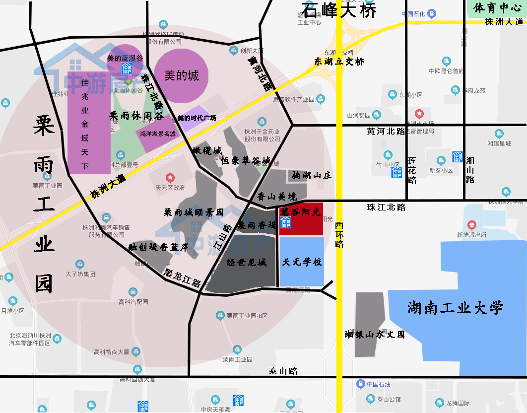 株洲高科慧谷阳光对面就是金字招牌学校天元小学和天元中学