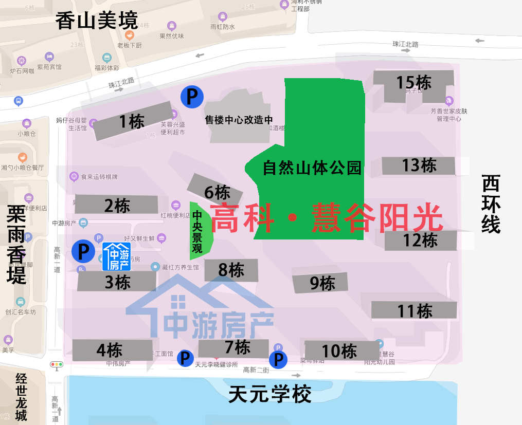 株洲高科慧谷阳光对面就是金字招牌学校天元小学和天元中学