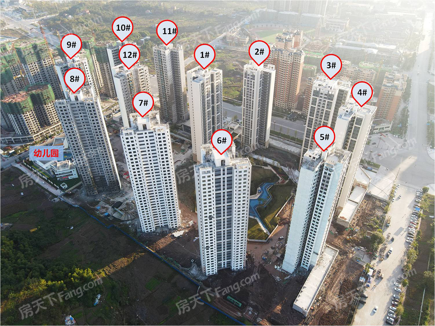 广安城北、经开区10个在建楼盘工程进度!