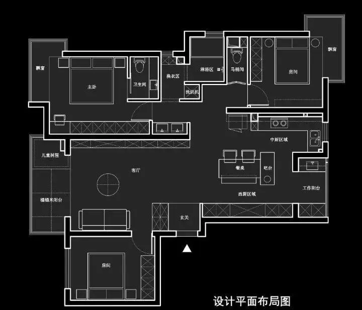 套內面積110㎡,三房兩廳兩衛,未來規劃常住人口4到6口人(夫妻兩,女兒