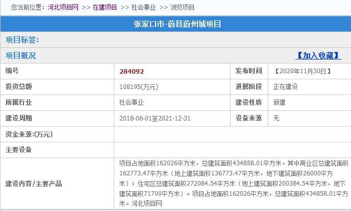 36.9亿旅游度假区+1.2亿棚改安置+150亩荣盛文化产业园……张家口一县一大波公示来袭