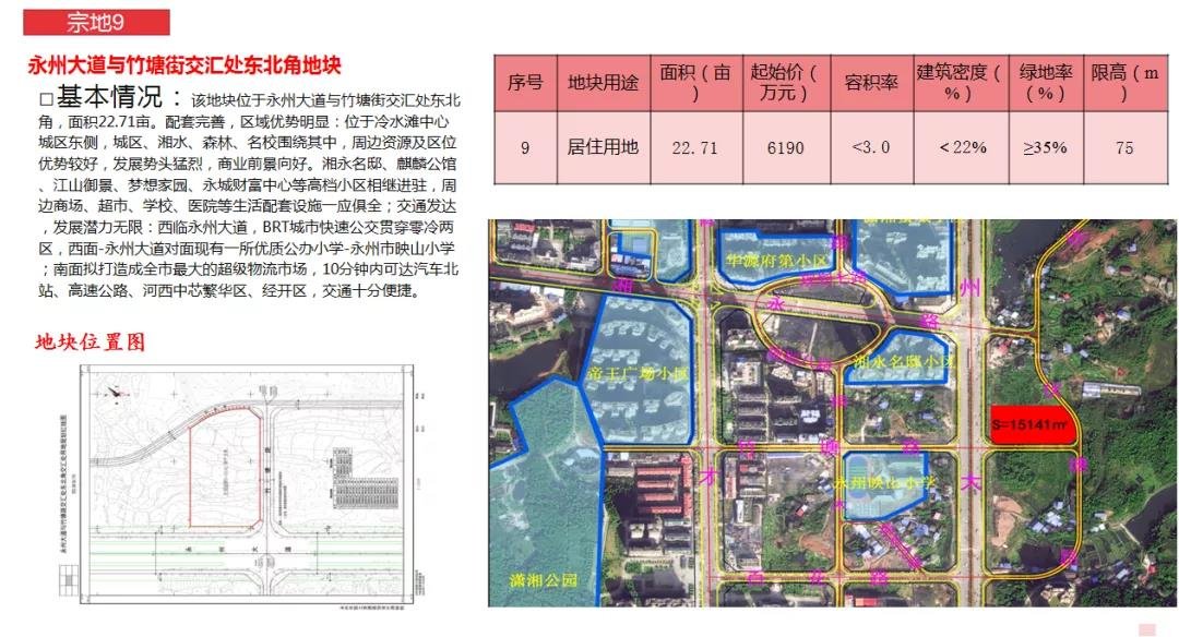 好消息！“2020年永州市中心城区土地推介会”将于12月12日召开