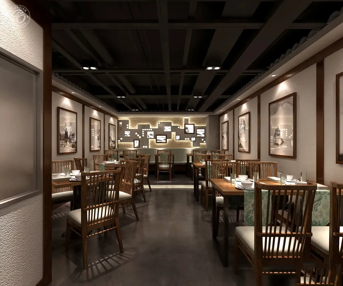 高端中式餐厅设计效果图