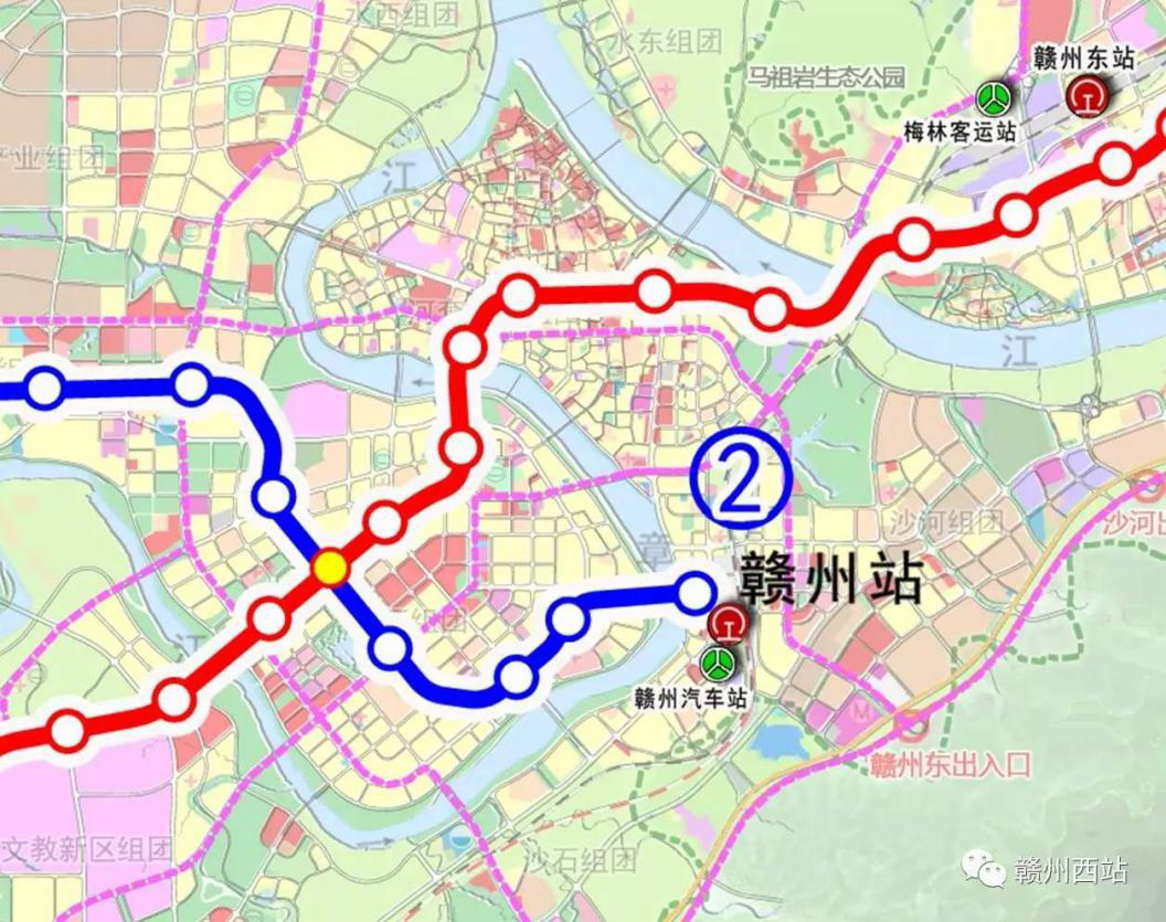 赣州地铁一号线规划图图片
