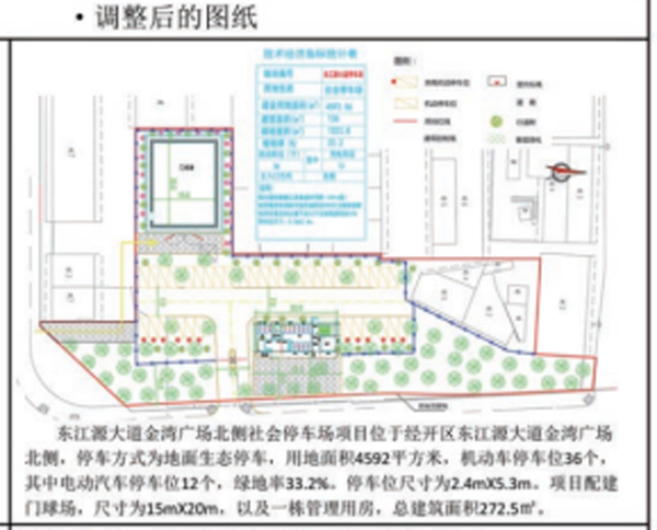 东江源大道金湾广场北侧社会停车场项目规划调整批前公示