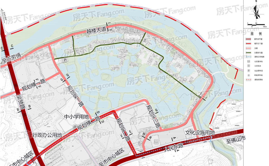鹤山公园北片区将规划建设一所小学+湿地公园游客中心！