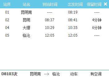为满足旅客出行需求 1月20日起大理至临沧动车每天增至5对