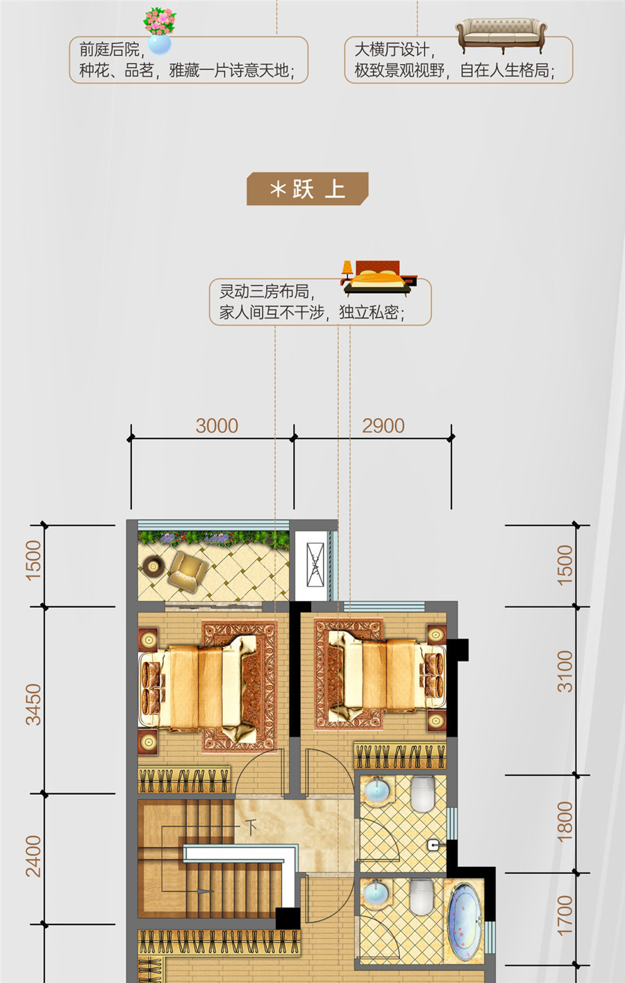 新年大促，惊喜“价”到|购【带花院的洋房】85折后再劲省10万！