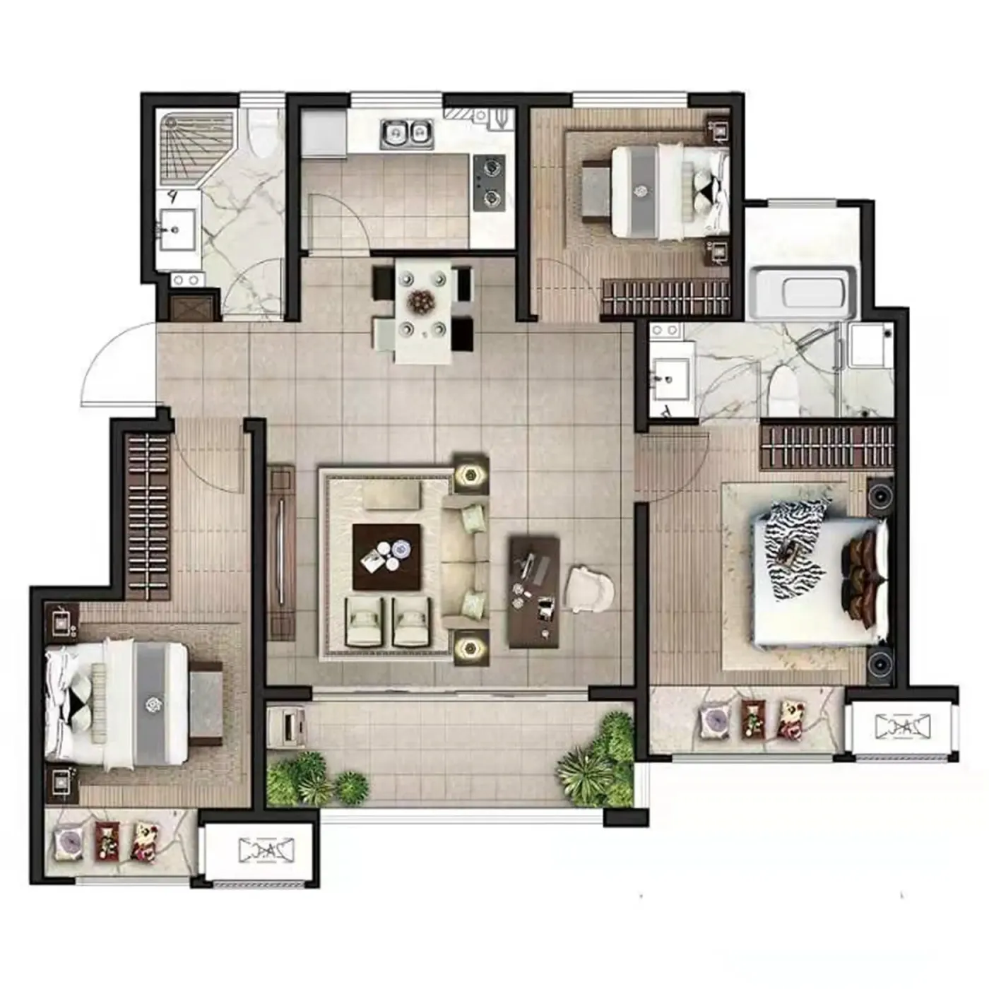 刺激!张家港一批纯新盘户型曝光,75平起步,三房户型大锅炖!