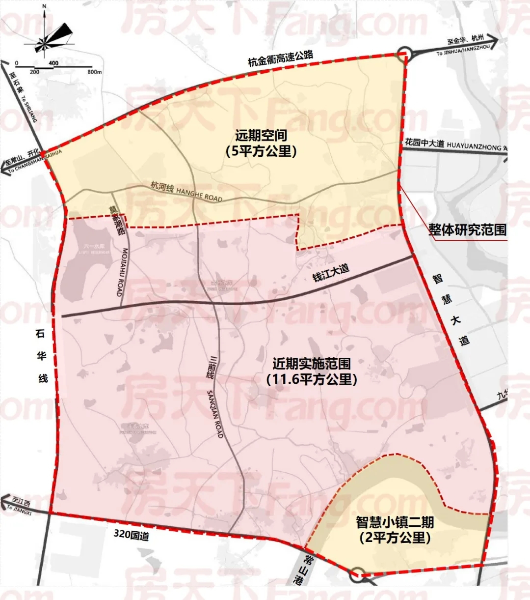 一带、一轴、六镇！衢州高铁新城总体规划公示！