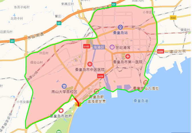 秦皇岛海港区道路地图图片