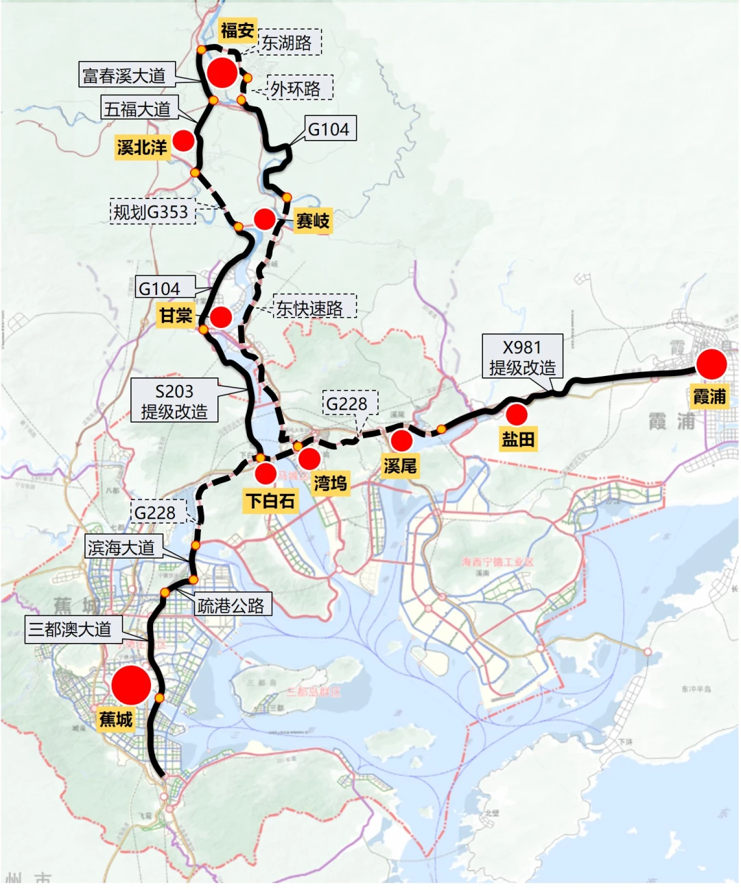 福鼎内湾大道规划图图片