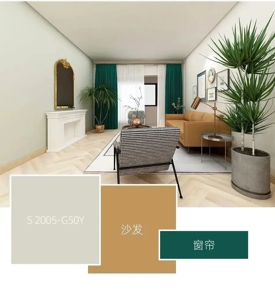 7雅致高级的配色,可做半墙或者单面墙,给人安静的品质感.