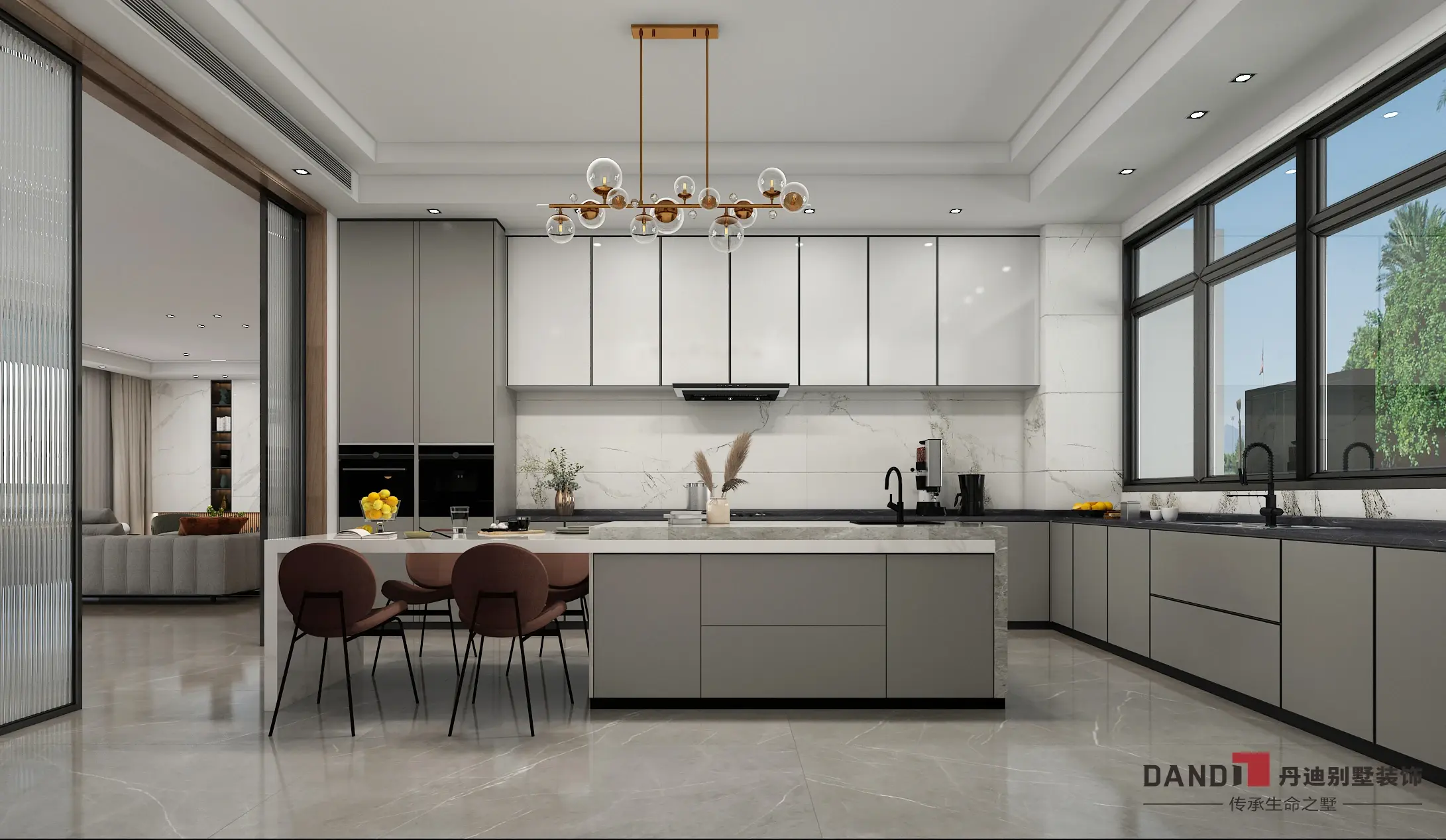 dandihome700㎡意式轻奢别墅流淌的艺术创造力