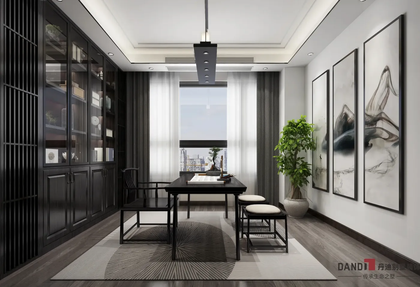 dandihome330㎡现代新中式别墅诠释东方大宅风骨