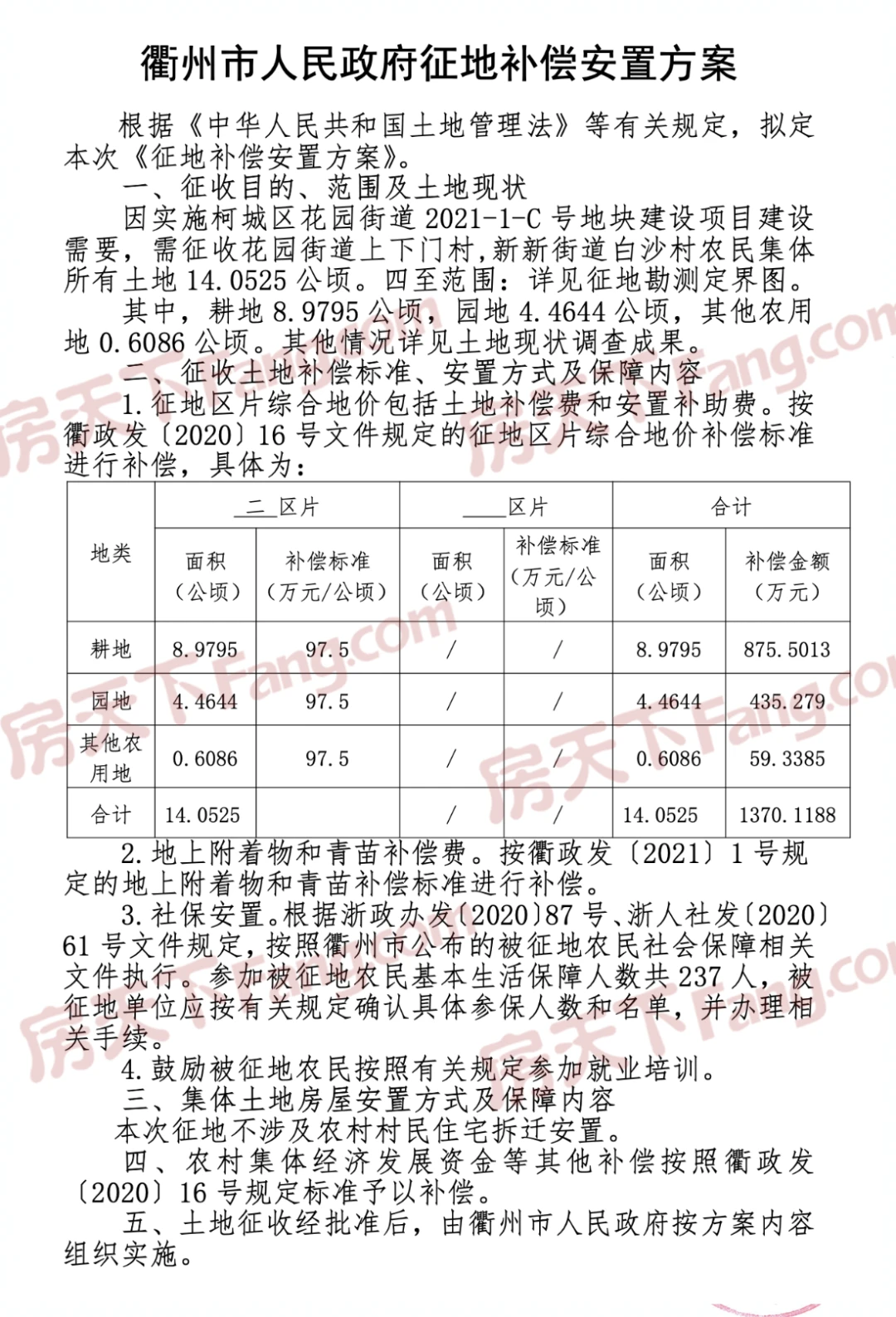 花园、新新街道这些村庄启动征收，看看有没有你家（含图）