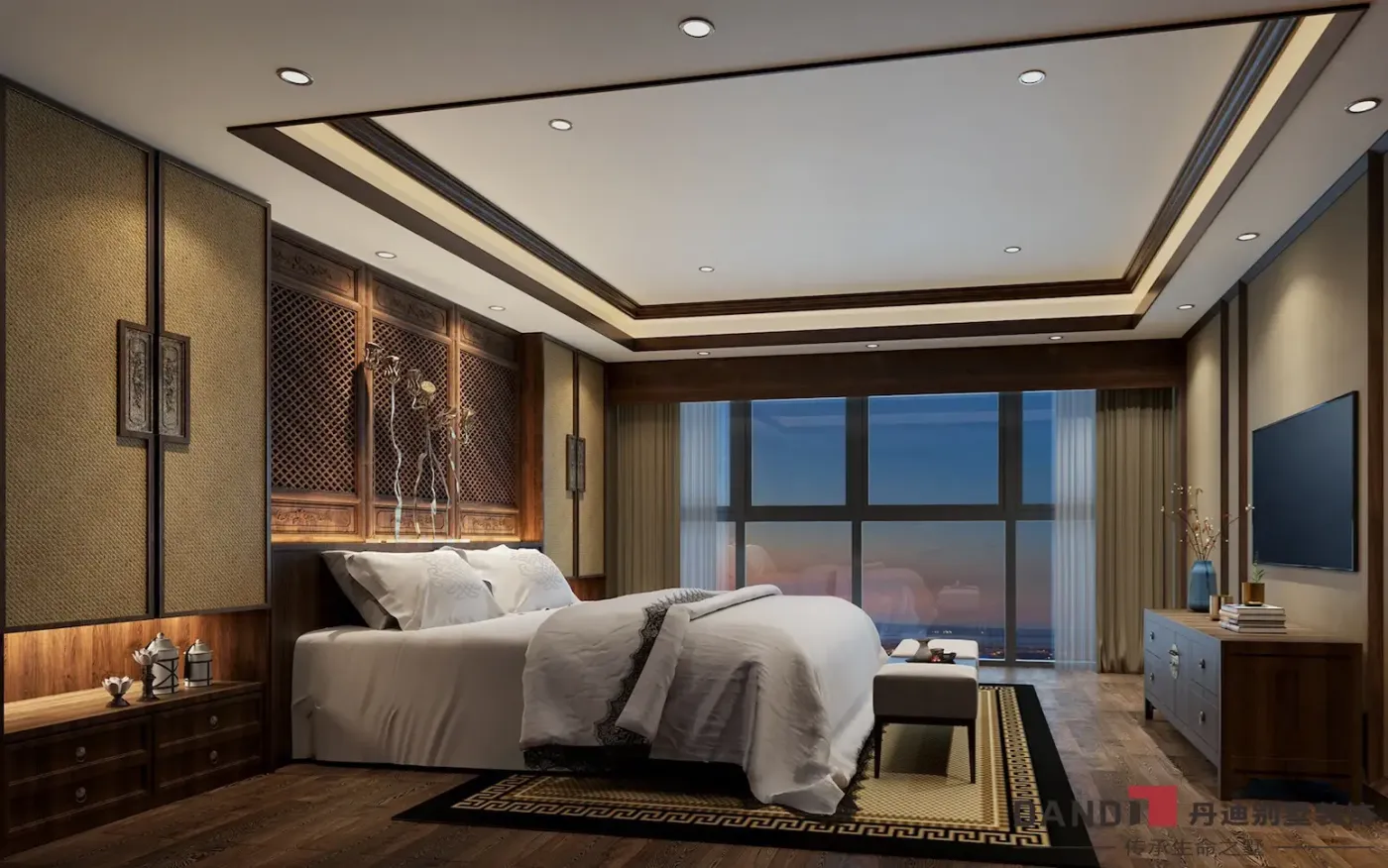 主卧·效果图主卧·实景图主卧·卫浴·实景图主卧通过对称的美学设计