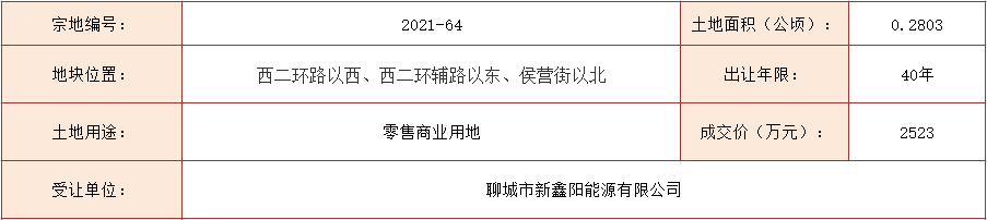 聊自然资规公示字[2021]0609号