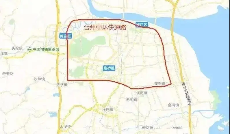 (规划中,来源:台州发布,云樾风华西侧不远的疏港大道便是中环快速路