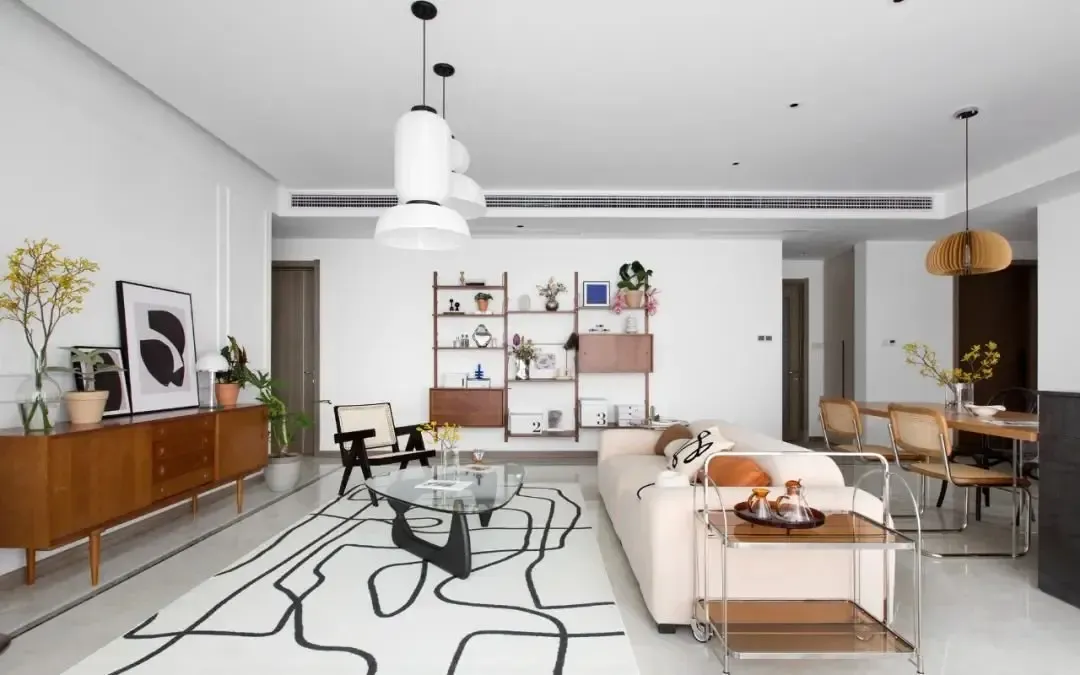 德雕分享147㎡现代北欧风格新房装修横厅开放式格局超赞