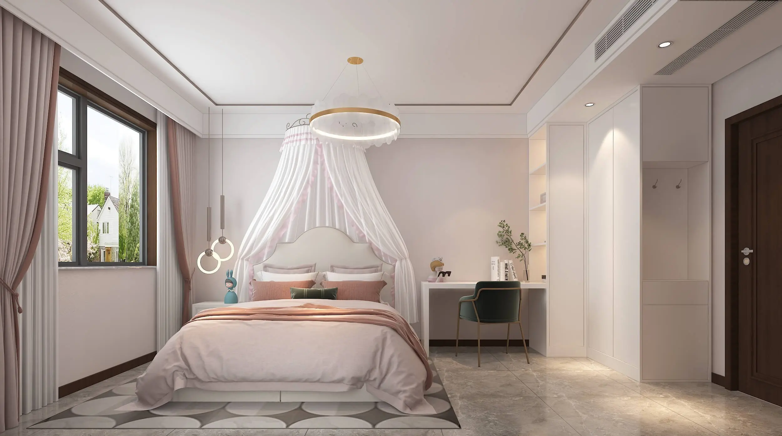 180㎡新中式水墨丹青花鸟情致抽象诗意充盈其间