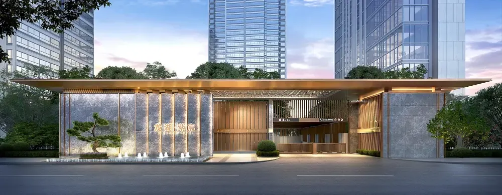 龙湖·紫宸 大门对于改善置业群体来说,除了居住功能,窗外的风景同样