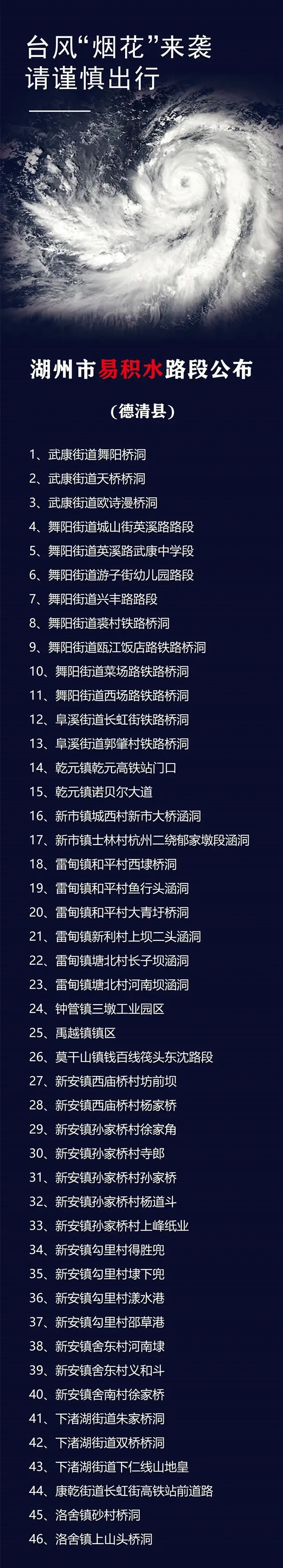 “烟花”来袭，各位居民请注意！湖州三区三县所有路面停车位免费开放！