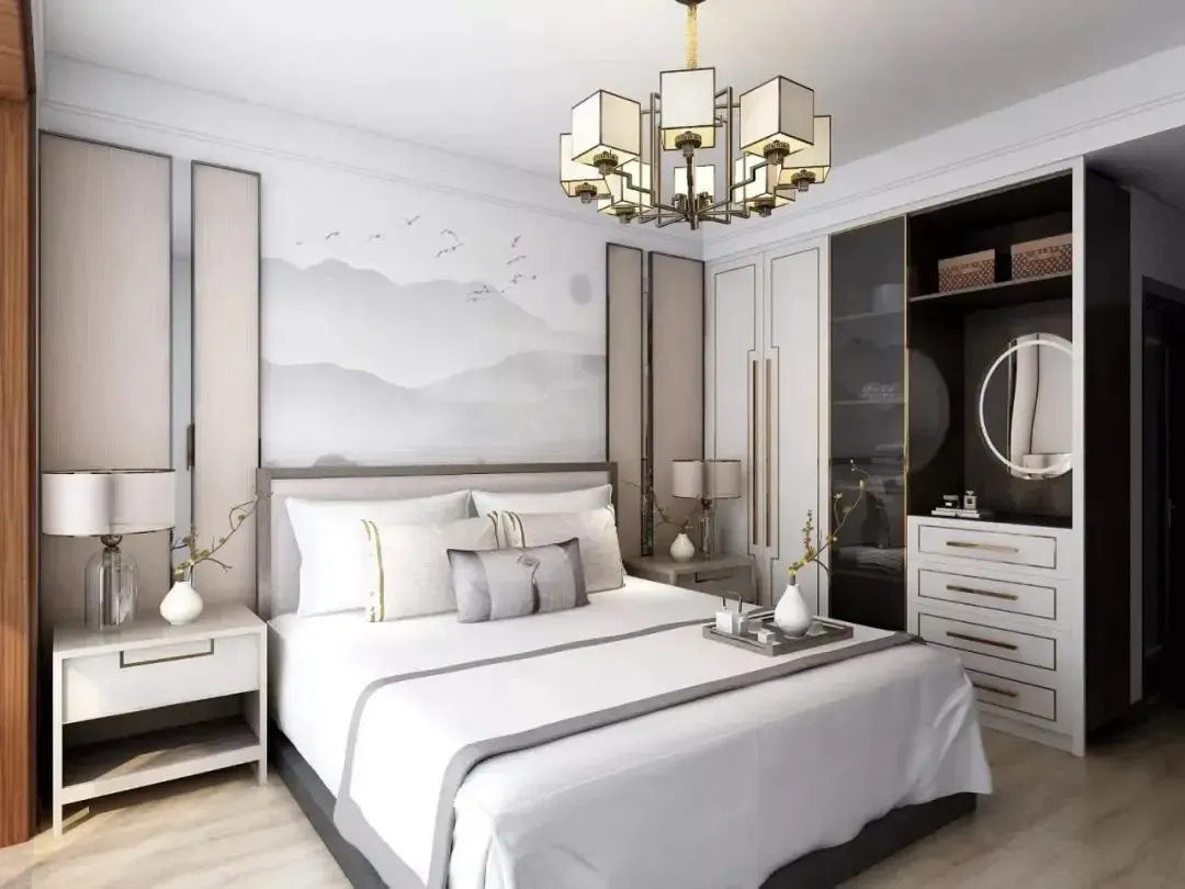 90平小三居装修专属6090后的轻奢新中式