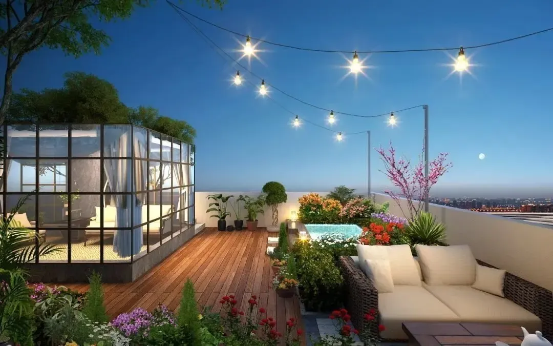 在廊坊买套带屋顶露台的汤泉叠墅,生活惬意似度假!