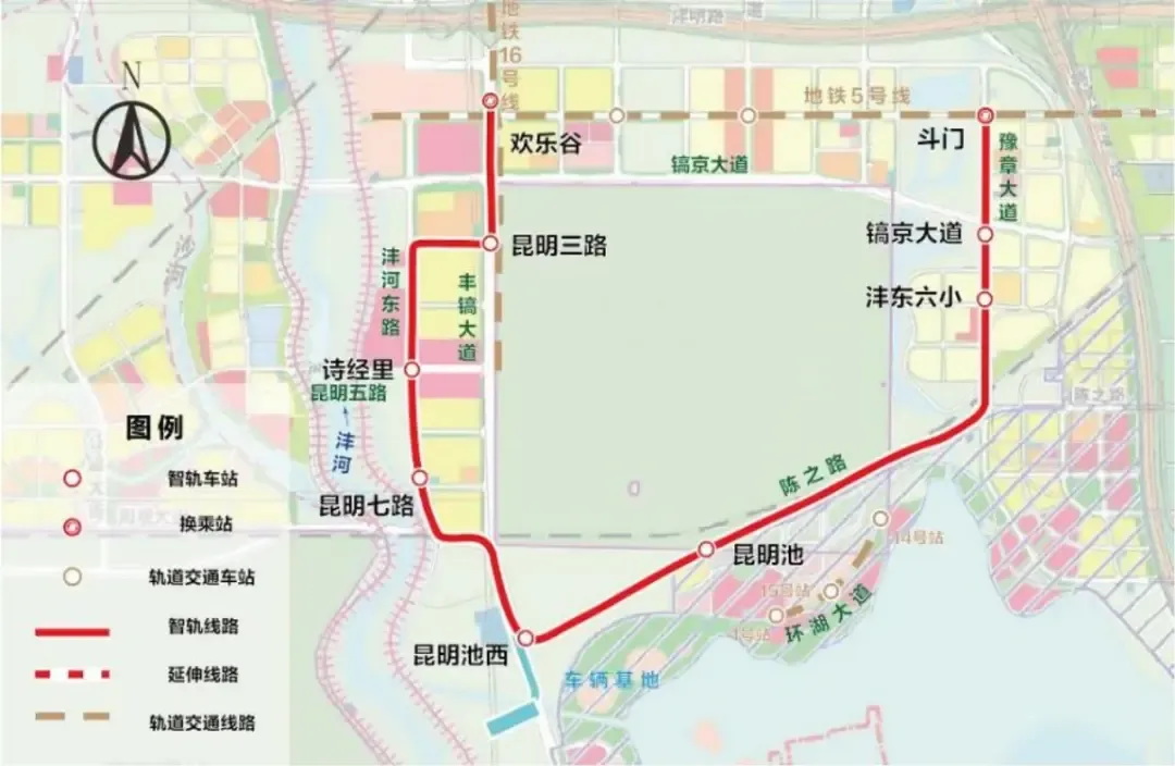 今年年初时,西咸智轨初期曝光了两条线路,分别是泾河新城智轨专线和