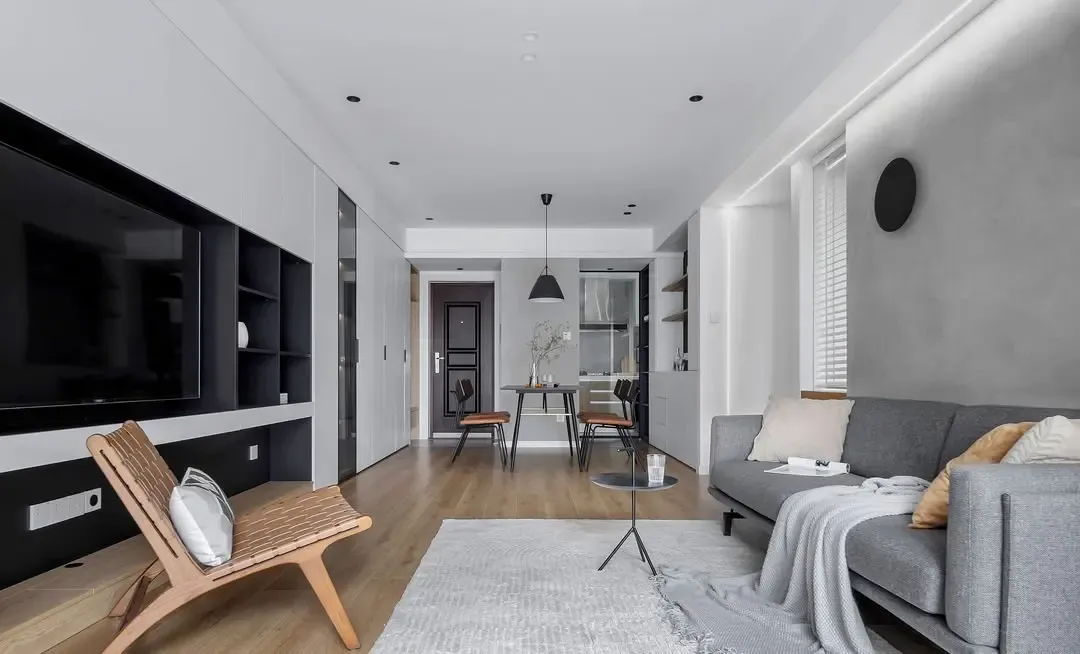 黑白灰装修风格真漂亮100㎡低调简约的设计更贴近生活