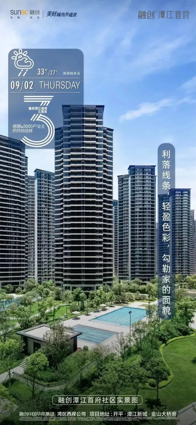 【36周】周网签20套,融创潭江首府领跑全市-开平新房网-房天下
