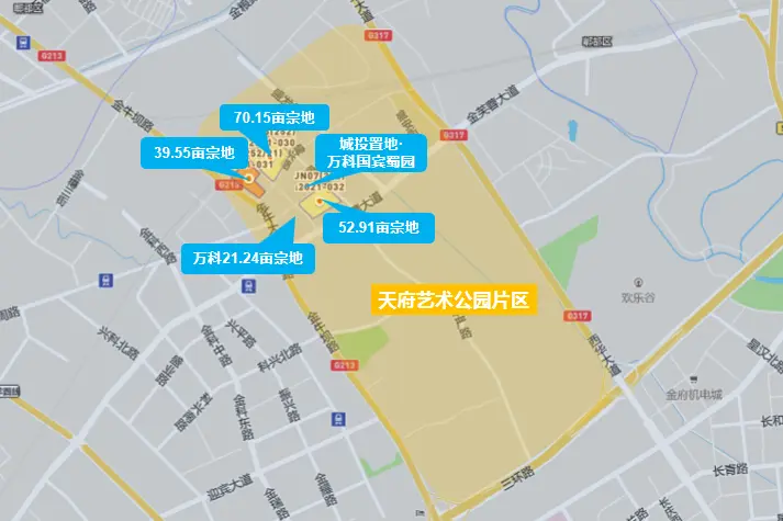 金牛区金泉街道涧漕河村8,9组,西华街道涧漕河村7组,瓦子社区1组净