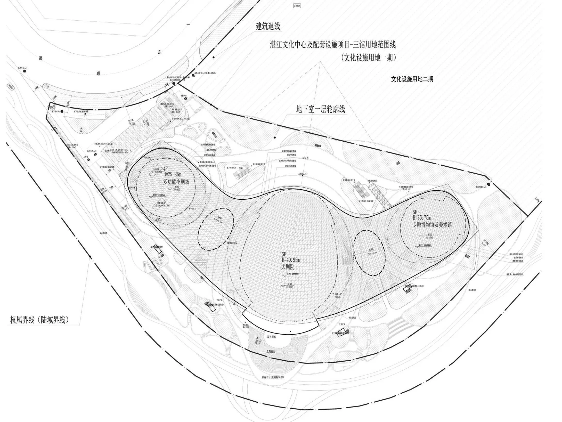 全新地标！湛江文化中心-三馆批前公示出炉 配建大剧院、多功能小剧场、博物馆及美术院