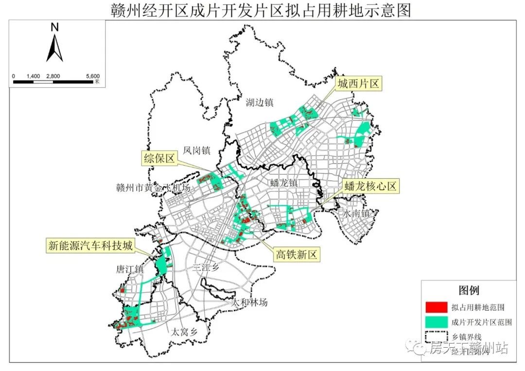 赣州经开区范围图图片