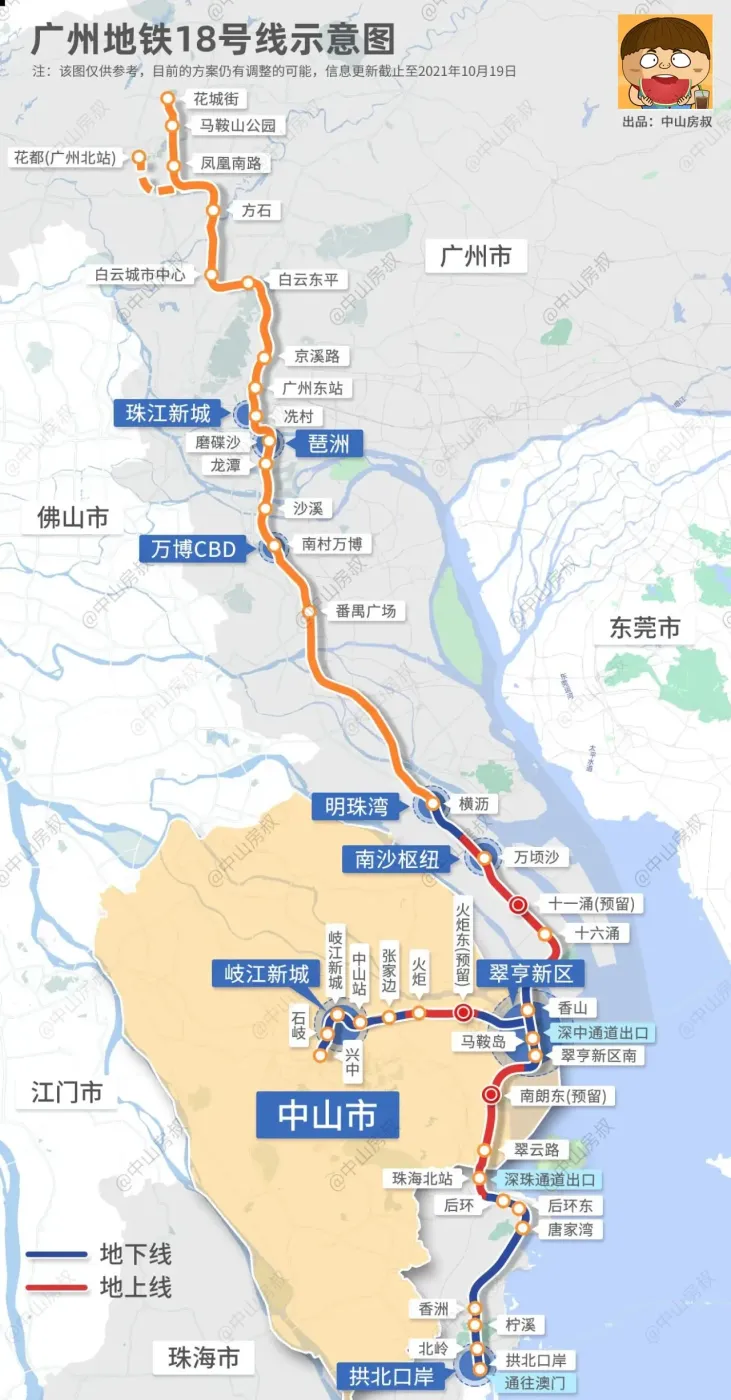 岐江新城又一规划曝光火炬快线经过新增2学校4宅地